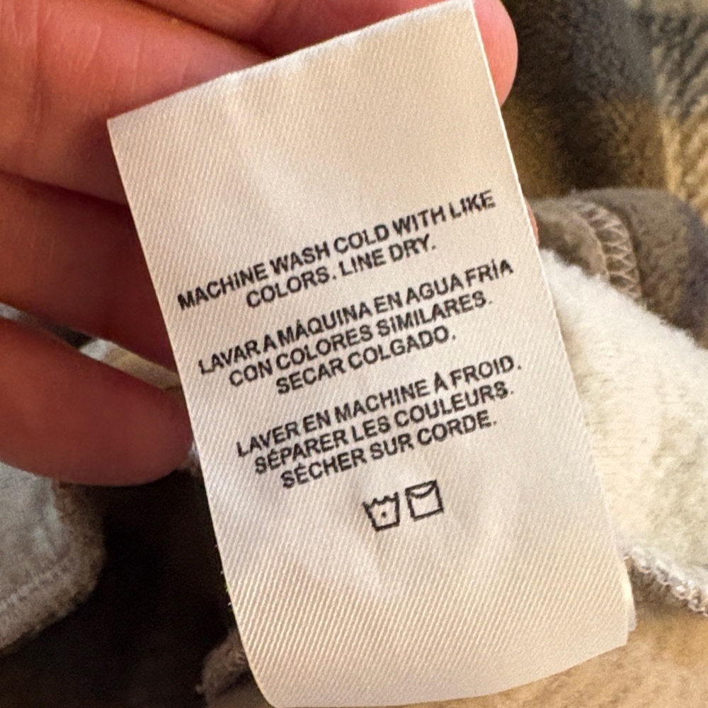 Thread & Supply Plaid Polar Fleece Shacket in Tan, Gray and Cream Women’s Size L - Picture 9 of 9